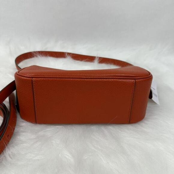 Coach Kailey Shoulder/Crossbody Bag In Leather/Silver/Deep Orange CY707 NWT - Picture 6 of 8